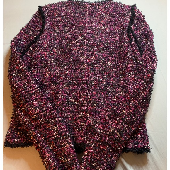 NWT White House Black Market Striped Novelty Jacket Amalfi Tweed Pink Kiss SizeS - Picture 7 of 7